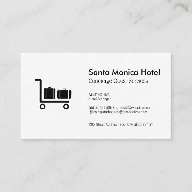 Gepäck | Hotel Services Terminkarte (Vorderseite)