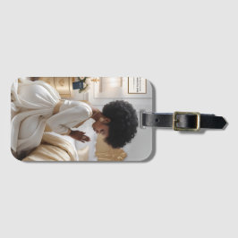 Gepäck Mutter Gold und Weiße Gepäckmarke Gepäckanhänger