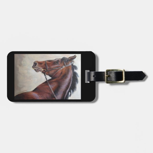 Gepäck- oder -geldbeutelumbau des dunklen Brauns Gepäckanhänger (Vorderseite horizontal)