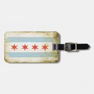 Gepäck-Umbau mit cooler Chicago-Flagge Gepäckanhänger