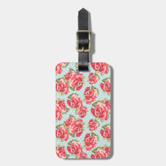 Gepäck-Umbau-Shabby Chic-Rosen-mit BlumenVintages Gepäckanhänger