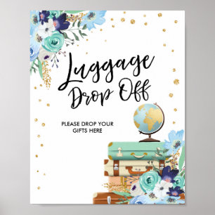 Gepäckabfall Abreise Unterkunft Dusche Miss an Fra Poster