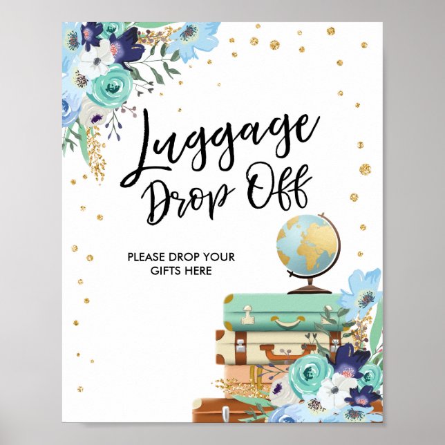 Gepäckabfall Abreise Unterkunft Dusche Miss an Fra Poster (Vorne)