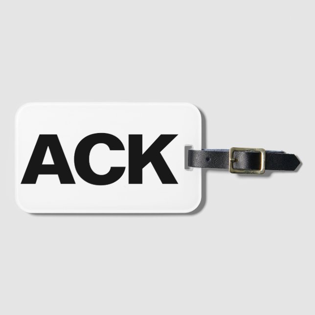 Gepäckanhänger ACK (Vorderseite (Horizontal))