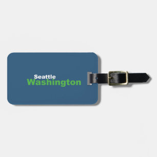 Gepäckanhänger aus Seattle, Washington mit Lederri