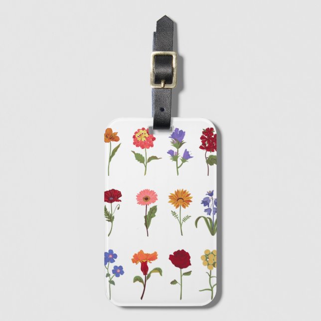 Gepäckanhänger Botanik | Blumen Gepäckanhänger (Vorderseite Vertikal)