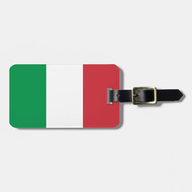 Gepäckanhänger der italienischen Flagge für Gepäck (Vorderseite horizontal)
