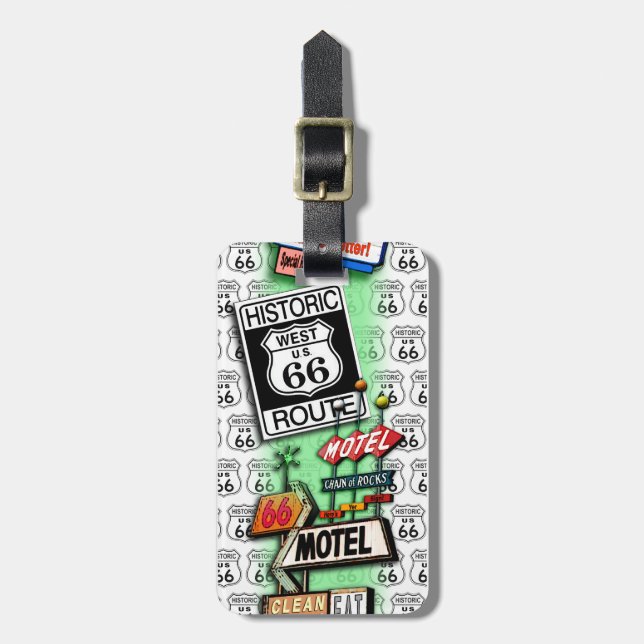 GEPÄCKANHÄNGER DES WEG-66 durch PopArtDiva (Vorderseite vertikal)