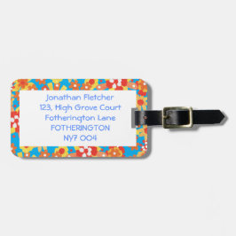 Gepäckanhänger, Ditzy orange Blumenmuster Gepäckanhänger