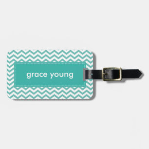 GEPÄCKANHÄNGER:: einfache mutige Zickzack Jade Gepäckanhänger