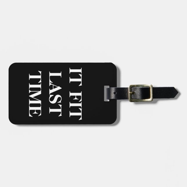 Gepäckanhänger 'es passte letztes Time (Vorderseite horizontal)