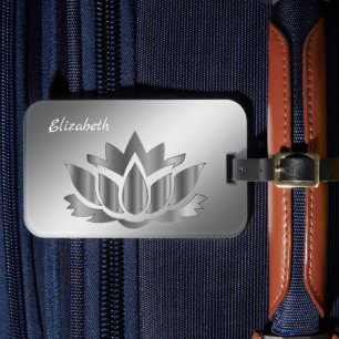 Gepäckanhänger für die Blume aus Metallic