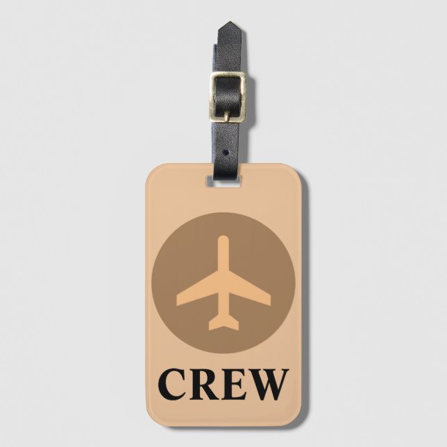 Gepäckanhänger für die Crew in Vintage-Orange (Vorderseite Vertikal)