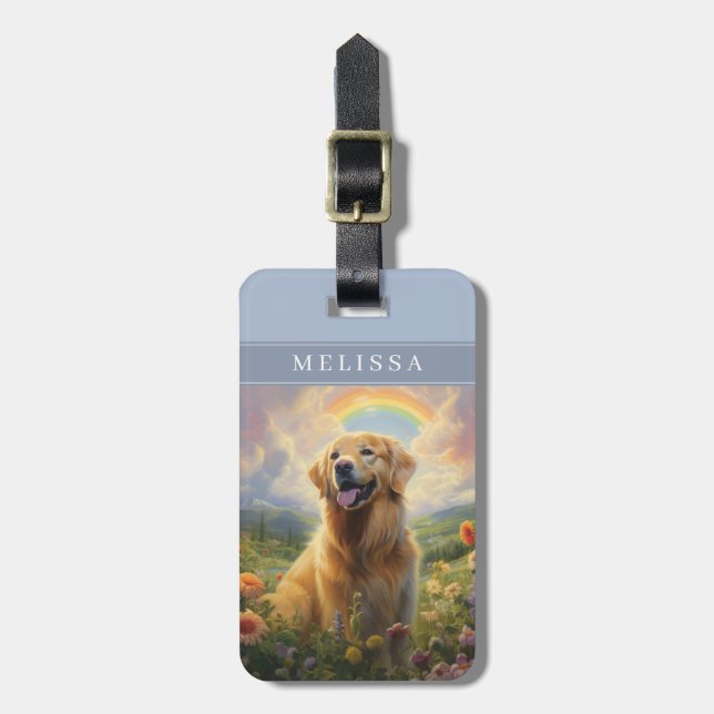 Gepäckanhänger für Golden Retriever Hunde (Vorderseite vertikal)
