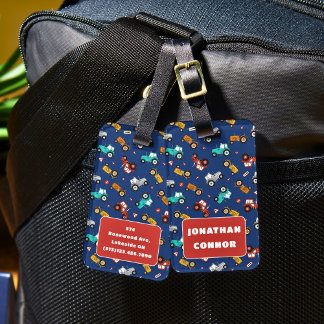 Gepäckanhänger für Jungen mit handgezogenen Trakto