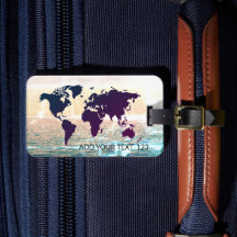 Gepäckanhänger für World Map Template