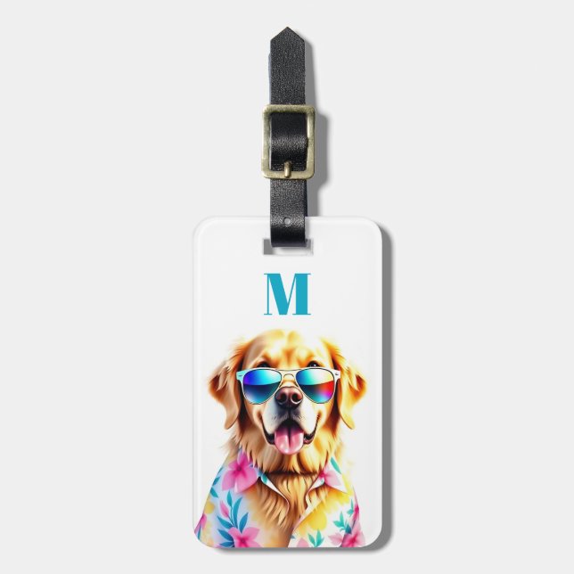 Gepäckanhänger Golden Retriever (Vorderseite vertikal)