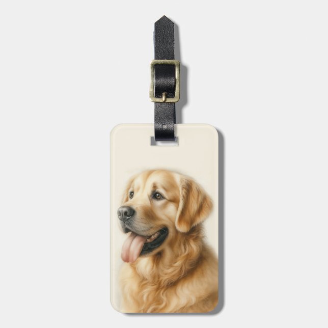 Gepäckanhänger Golden Retriever (Vorderseite vertikal)