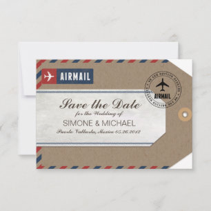 Gepäckanhänger Hochzeitdatum Rett Kraft Papier Save The Date