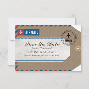 Gepäckanhänger Hochzeitdatum Rett Kraft Papier Save The Date