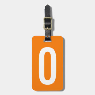Gepäckanhänger in hellorangefarbenem Monogramm