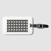 Gepäckanhänger in Schwarzweiß