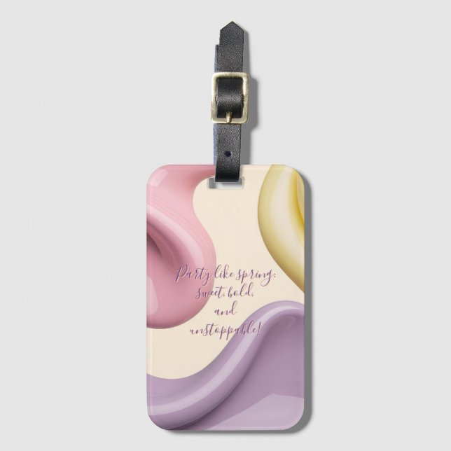 Gepäckanhänger in stilvoller Grafik (Vorderseite Vertikal)