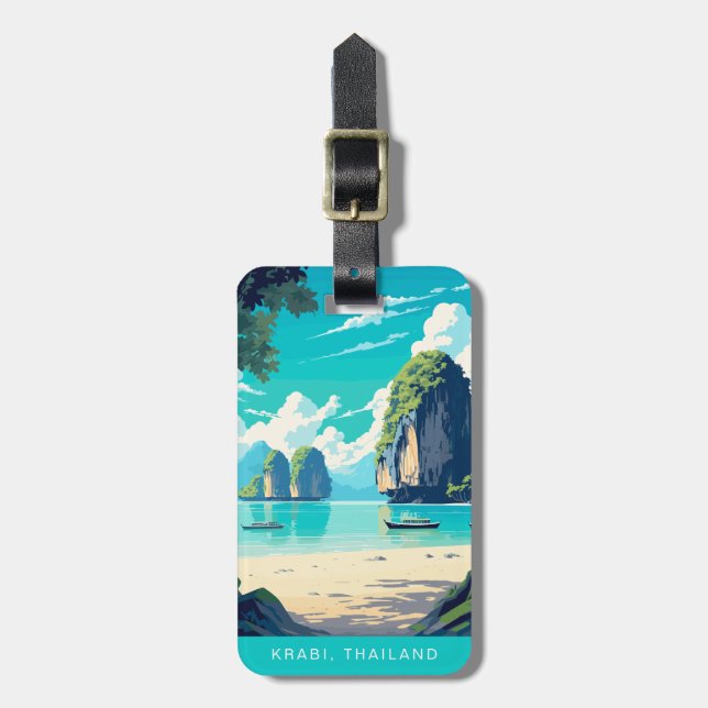 Gepäckanhänger Krabi Thailand Reise (Vorderseite vertikal)