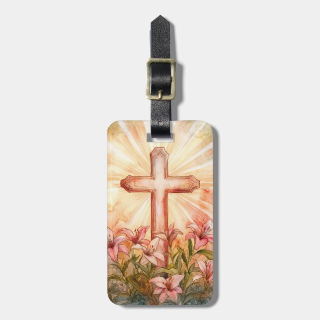 Gepäckanhänger Kreuz (Vorderseite vertikal)