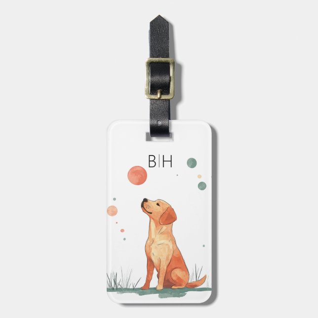 Gepäckanhänger Labrador Hund (Vorderseite vertikal)