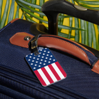 Gepäckanhänger mit amerikanischer Flagge