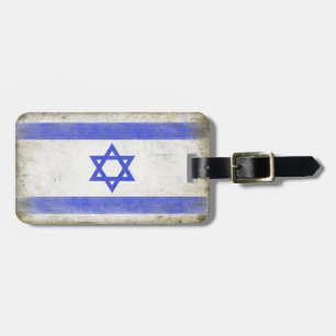 Gepäckanhänger mit beunruhigter Flagge von Israel