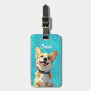 Gepäckanhänger mit Corgi-Motiv