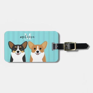 Gepäckanhänger mit Corgi-Motiv