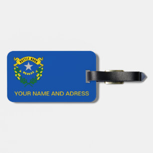 Gepäckanhänger mit Flagge Nevada, USA