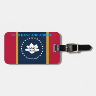 Gepäckanhänger mit Flagge von Mississippi