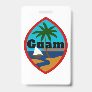 Gepäckanhänger mit Guam-Siegel Ausweis
