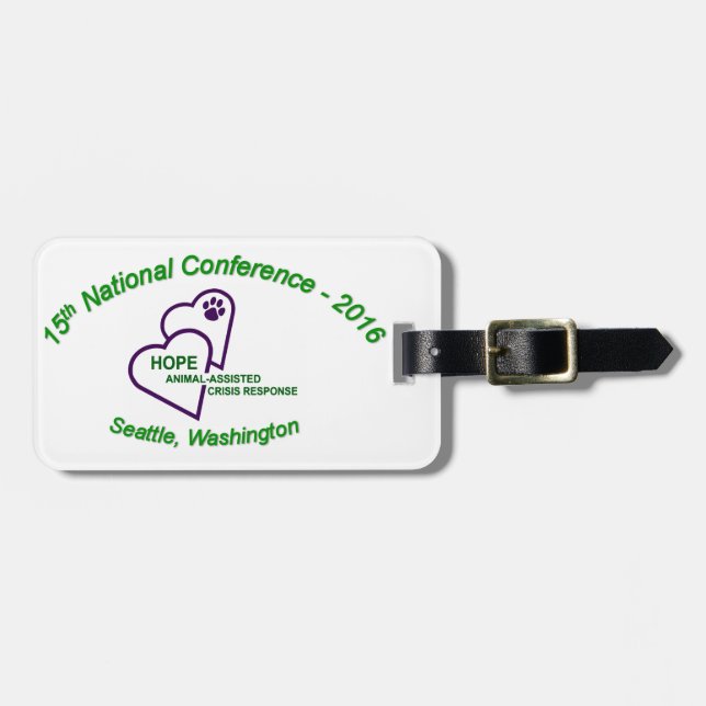 Gepäckanhänger mit Lederband (Vorderseite horizontal)