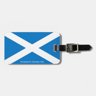 Gepäckanhänger mit ledernem saltire durch