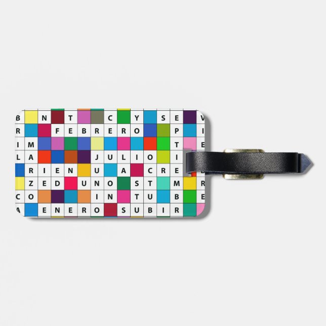 Gepäckanhänger mit spanischem (Rückseite horizontal)