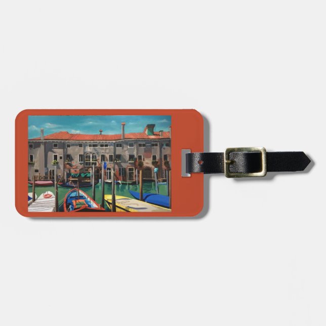 Gepäckanhänger mit Szene von Venedig (Vorderseite horizontal)