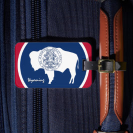 Gepäckanhänger, patriotische Wyoming-Flagge Gepäckanhänger