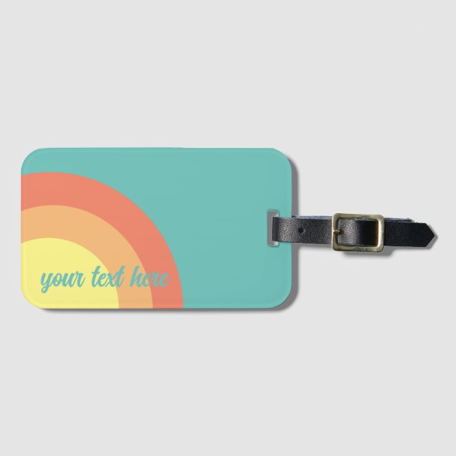 Gepäckanhänger Regenbogen Ziel Regenbogen blau, Pf (Vorderseite (Horizontal))