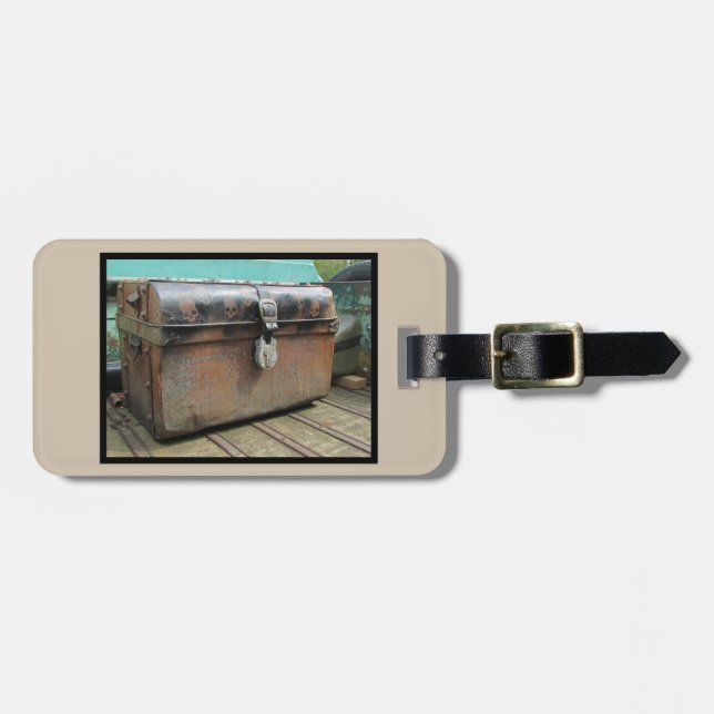 Gepäckanhänger, Retro Stamm, Gepäckanhänger (Vorderseite horizontal)