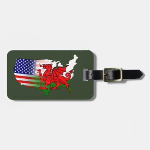 Gepäckanhänger Waliser-Amerikaner-Wales USA