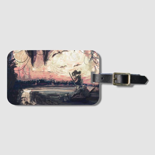 Gepäckanhänger - Welt in meinen Augen durch (Vorderseite (Horizontal))