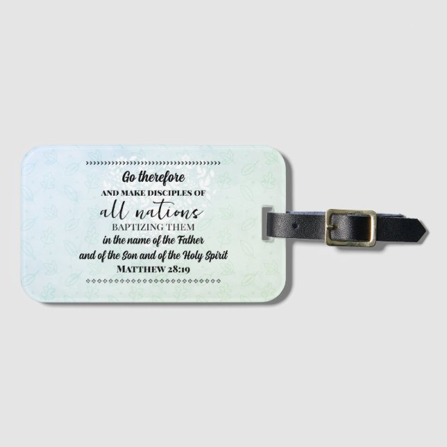 Gepäckausgabe-Bibel Gepäckanhänger (Vorderseite (Horizontal))