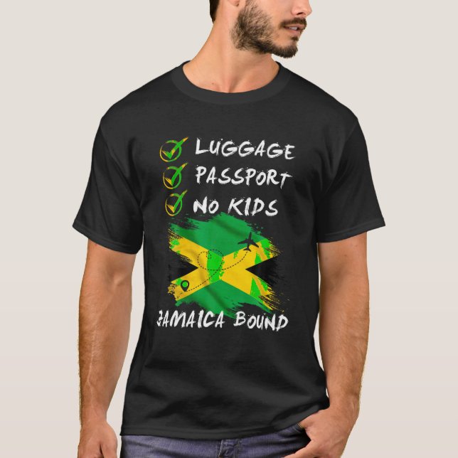 Gepäckausweis Nr. Kinder Jamaika Reiseurlaub o T-Shirt (Vorderseite)