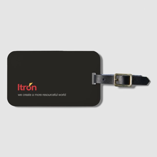 Gepäcketikett / Luggage tag black Gepäckanhänger (Vorderseite (Horizontal))