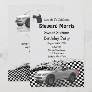 Gepäckförderwagen 16 . Geburtstag Geburtstagsparte Einladung